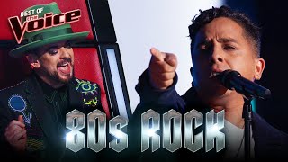 Incredible 80s ROCK ANTHEMS in the Blind Auditions of The Voice 🤘  Top 10 [upl. by Airuam]