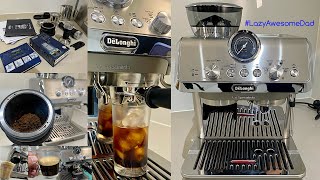 Making my first espresso  cold brew  latte with DeLonghi La Specialista Arte Evo coffee machine [upl. by Einahc]