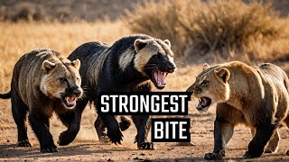 Honey Badger vs Lions Fearless Predator with STRONGEST Bite 🦁 [upl. by Johnna]