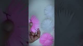 Flower Making354Paper Crafts For School diy paperflowerwallhangingcraftideas artandcraft [upl. by Atnauqahs]