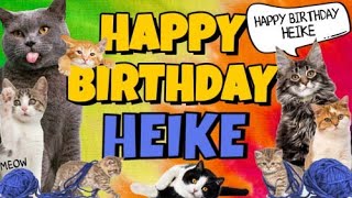 Happy Birthday Heike Crazy Cats Say Happy Birthday Heike Very Funny [upl. by Eseerehc]