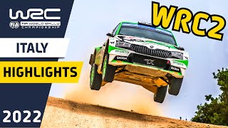 WRC Rally Highlights  WRC Rally Italia Sardegna 2022  WRC2 Saturday [upl. by Ahk633]