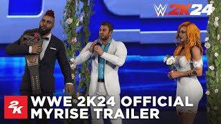 WWE 2K24  Official MyRISE Trailer  2K [upl. by Ynaiffit142]