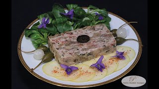 Terrine de pleurotes aux noix noires jambon de mangalitza et Armagnac [upl. by Berardo]