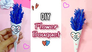 How to make an easy DIY Flower Bouquet 💐  super easy crafts [upl. by Kaplan]