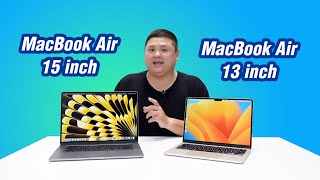 So sánh MacBook Air 15 inch vs MacBook Air 13 inch Apple M2 [upl. by Ahsaetan806]