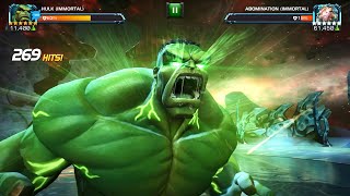 Marvel Contest of Champions Hulk Immortal Vs Abomination Immortal [upl. by Ennaylil]