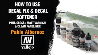 🇪🇸🇺🇸 HOW TO USE DECAL FIX amp DECAL SOFTENER VARNISHES and CLEAN PANELINER by PABLO ALBORNOZ✨ [upl. by Nwahsor]