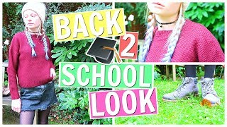 BACK TO SCHOOL LOOK 🎒 OUTFIT HAIR amp MAKEUP ❤ Mias Life ❤ [upl. by Mehelhteb925]