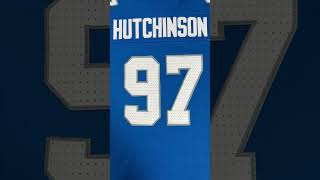 rugby jersey  nfl jersey  blue jersey  Detroit Lions Aidan Hutchinson nfl rugby jersey look [upl. by Lyrak179]