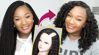 WAO ‼️ 😱 She made a kinky straight Upart wig SEE WHAT HAPPENS when she curls it  ft AlipearlHair [upl. by Adolpho]