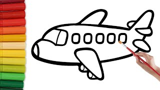 Aeroplane Drawing  How to Draw Aeroplane  Drawing [upl. by Dira]