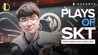 The BEST SK Telecom T1 plays from Worlds 2013 2015 2016 ft Faker Impact and Marin [upl. by Yellas]