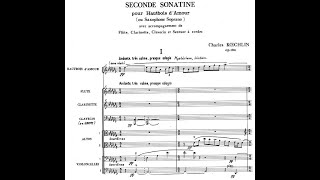 Charles Koechlin  Sonatina Op 194 n 2 for oboe damore and ensemble with score [upl. by Ahsam322]