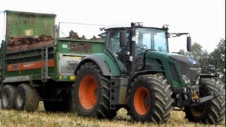 Mist streuen mit Fendt 824 Vario und Bergmann [upl. by Yrekaz]