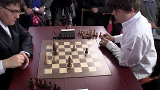 Beautiful Tactical Endgame  Magnus Carlsen Crushes Evgeny Tomashevsky  Blitz Chess Tal 2012 [upl. by Ynahpit]