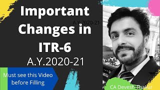 ITR6Important Changes in ITR6ITR6 for CompaniesFiling of ITR6 cadeveshthakur [upl. by Avan]