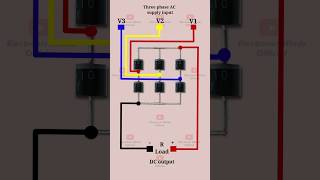 Three Phase Bridge Rectifier Circuit  Three Phase Rectifier Using 6 Diodes electronic [upl. by Areyk]