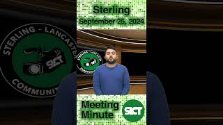 Meeting Minute  Sterling September 26 2024 [upl. by Omixam]