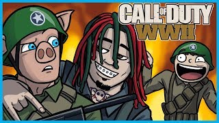 Call of Duty World War II Funny Moments  Lil Pump Gucci Gang Country Cover LEGIQN Freestyle [upl. by O'Donnell]