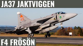 JA37 VIGGEN  F4 FRÖSÖN  SWEDISH AIR FORCE  SAAB 37 JAKTVIGGEN [upl. by Durrej]