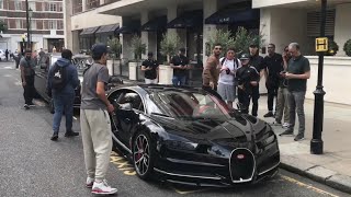 YouTuber Lord Aleem SWARMED By A Gang Of Car Spotters In His 29 Million Bugatti Chiron In London [upl. by Annaxor]