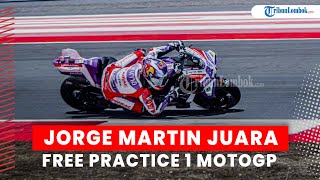 Jorge Martin Tebar Ancaman ke Bagnaia Finis Tercepat di Latihan Bebas 1 MotoGP Mandalika [upl. by Acsirp776]