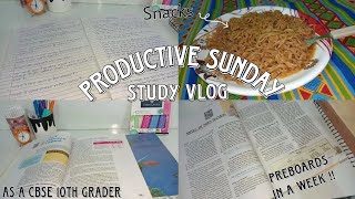 Productive Sunday Study Vlog  As a CBSE 10th Grader [upl. by Gladstone911]