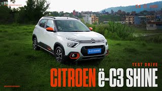 Citroen eC3 Shine Test Drive  Nepal Drives [upl. by Nannarb]