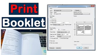 How to Booklet Print out both side on page  Booklet printing kaise kare  Print Booklet in pdf file [upl. by Weidman656]