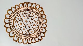 simple tikki mehndi design simple mehndidesign tikki mehndi yt [upl. by Leahcimsemaj]