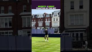 MUSETTI GREAT PRACTICE AT THE NET tennis shorts [upl. by Pul]