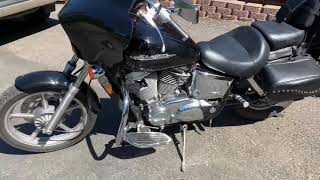 How to Start a Honda Shadow VTwin 1100CC Motorcycle Tutorial Demonstration Honda Shadow [upl. by Atiuqes]