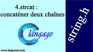 4strcat  concaténer deux chaînes stringh  Langage c [upl. by Slifka]