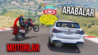 2023 Model Arabalar vs 2023 Model Motorlar Hedef Parkurunda  GTA 5 [upl. by Prichard]