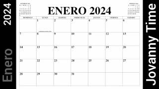 Calendario  Enero 2024 [upl. by Ralf403]