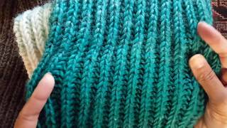 How to knit 1color brioche stitch a Knittycats Knits tutorial [upl. by Holmun]