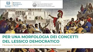 Seminario “Per una morfologia dei concetti del lessico democratico”  07112024 [upl. by Hoffarth]