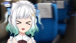 Mint screaming at nothing in Shinkansen 0 【Maid Mint Fantome】 [upl. by Htaeh]