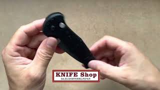 Benchmade Claymore Tanto Automatic Knife Black Grivory 36quot Black 9071BK [upl. by Ailen796]