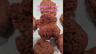 Make Red Velvet Cookies with me Baking cookies redvelevet eat food love [upl. by Mailiw865]