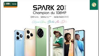 Présentation de la série TECNO SPARK 20  SPARK ton objectif [upl. by Bonilla]