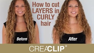 How to cut LAYERS in CURLY hair Layered hairstyle [upl. by Hilliary]