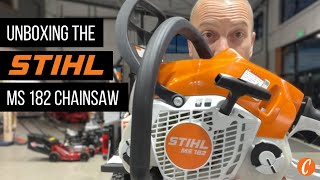 Unboxing the New STIHL MS 182 Chainsaw [upl. by Dymoke596]