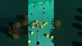 The Easiest Way to Collect Tennis Balls on Any Court smartball racket greenball forehand [upl. by Scever]