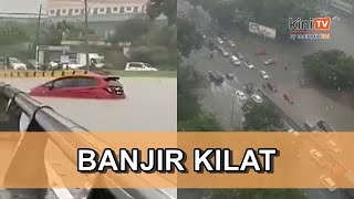 Laluan utama Lembah Klang dilanda banjir ribut petir berterusan hingga 1pm [upl. by Ayikin]