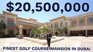 Finest Golf Course Mansion in Dubai  Must see [upl. by Leahcimnhoj]