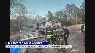 Maury County firefighter saves partner after mayday call [upl. by Assyle]