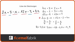 Lineare Gleichungen Trainingsvideo Basics Nr 5 [upl. by Charlene340]