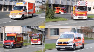 ELW  HLF LZ1  DLAK  HLF LZ2 auf Alarm Einsatzfahrten zusammenschnitt der Feuerwehr Bremerhaven [upl. by Betz]